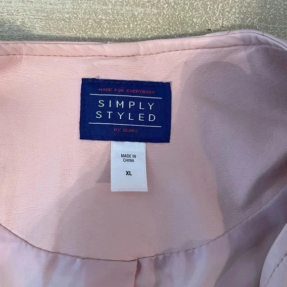 SIMPLY Styled by Sears - Pink Faux Leather Jacket. - Picture 3 of 10